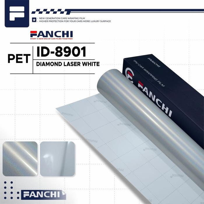 สติ๊กเกอร์ 50CM FANCHI ID-8901 LS901 Diamond Laser White PET ต่อ 50CM