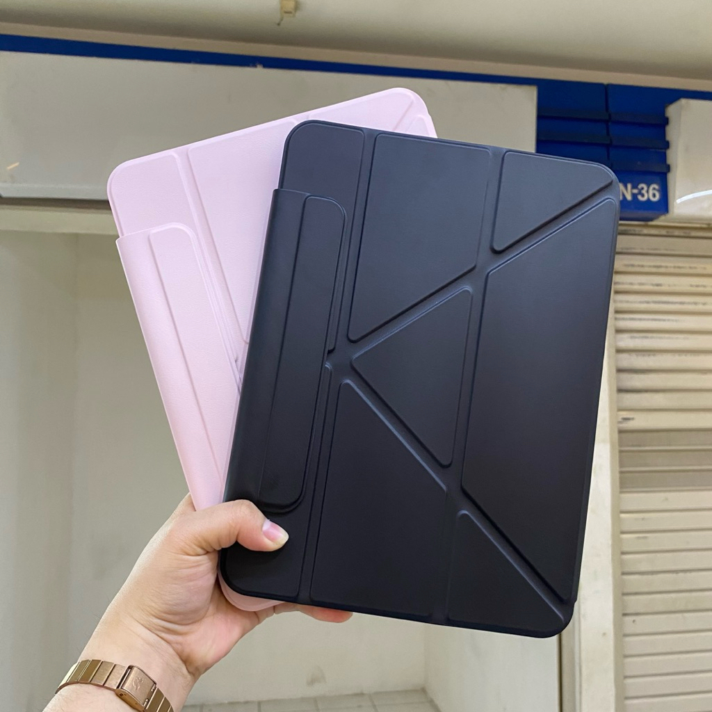 Flip Cover Trifold Full Color Case Y Folding Multi - Angle Stand ถอดออกได้สําหรับ IPAD GEN 11 | ไอแพ