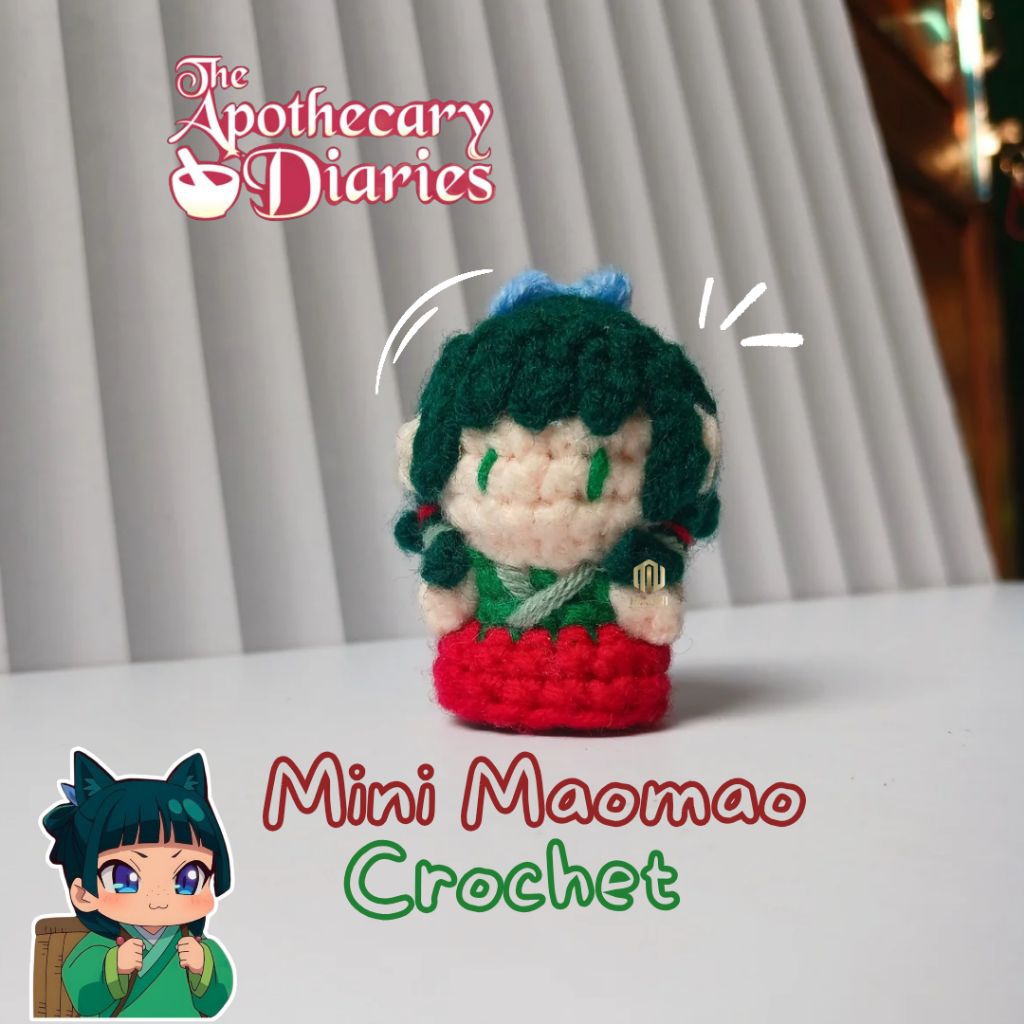 GANTUNAN MAOMAO MINI CROCHET KEYCHAIN