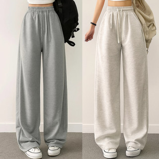 Loose Pants Basic Highwaist Celana Panjang Training Oversized Longgar Unisex Bahan Katun Flacee Korean Style