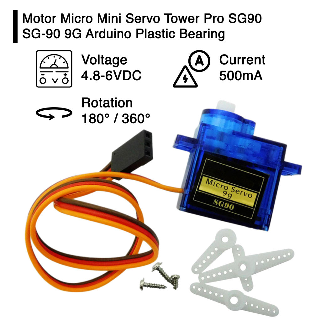 Micro Mini Servo Tower Pro SG90 SG-90 9G Arduino มอเตอร์แบริ่งพลาสติก