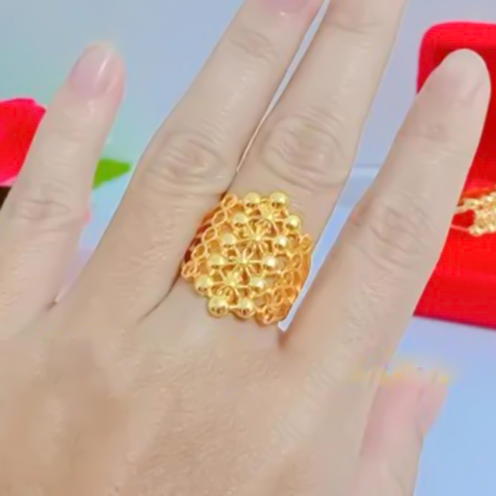 RATU 24k Gold Luxury Big King และ Queen แหวนดูไบ