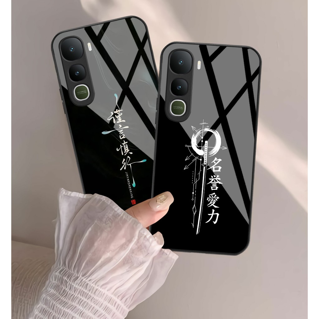 {F717} VIVO Y400 Glass Softcase - VIVO Y400 HP Casing - เคส VIVO Y400 NEW CAMERA PROTECTOR