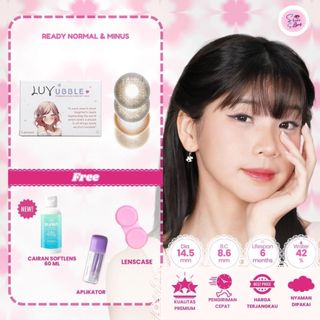 Softlens Bundling Minus & Normal (Beli 1 Dikirim 4) - Luvubble - Brown Series Coklat Natural