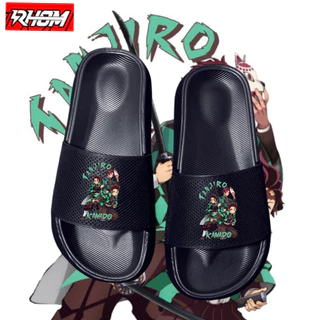 DEMON SLAYER รองเท้าแตะเด็กตัวอักษรขนาด 26-35 Unisex