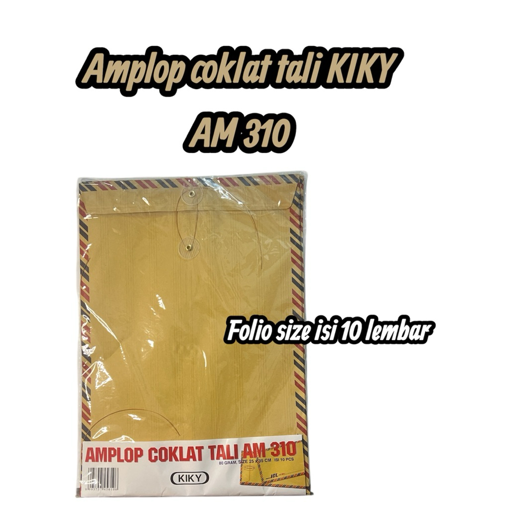 KIKY ซองเชือกสีน้ําตาล AM 310 ต่อ PACK บรรจุ 10 ใบ