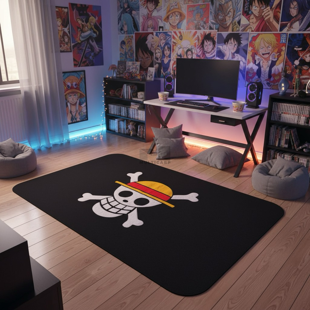 One Piece Aesthetic Black Premium Carpet 200x120cm