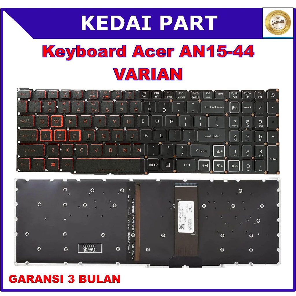 Acer Nitro 7 AN515-44 AN715-51 AN715-52 คีย์บอร์ดแบ็คไลท์ RGB