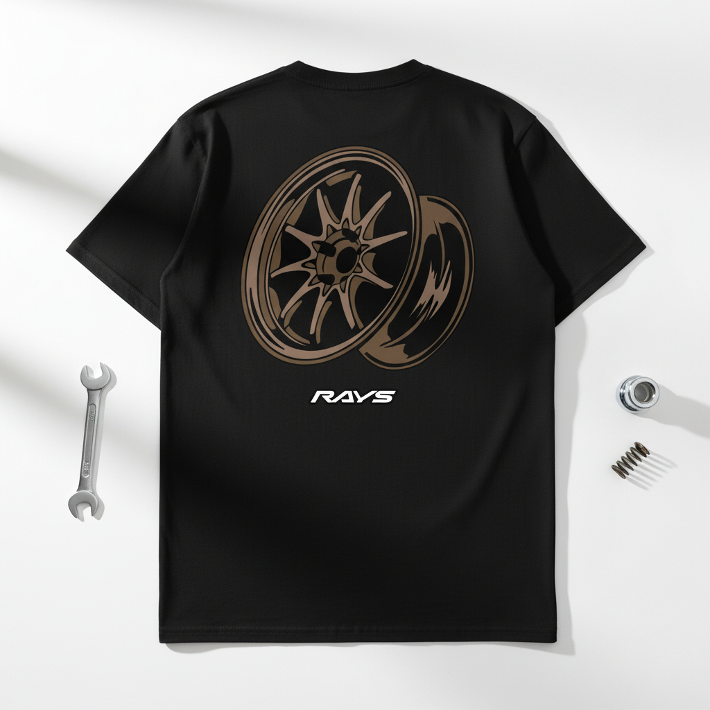 KARIMAKE เสื้อยืด Unisex Distro พร้อมขอบ RAYS CE28 Design 2 HOLOGRAM