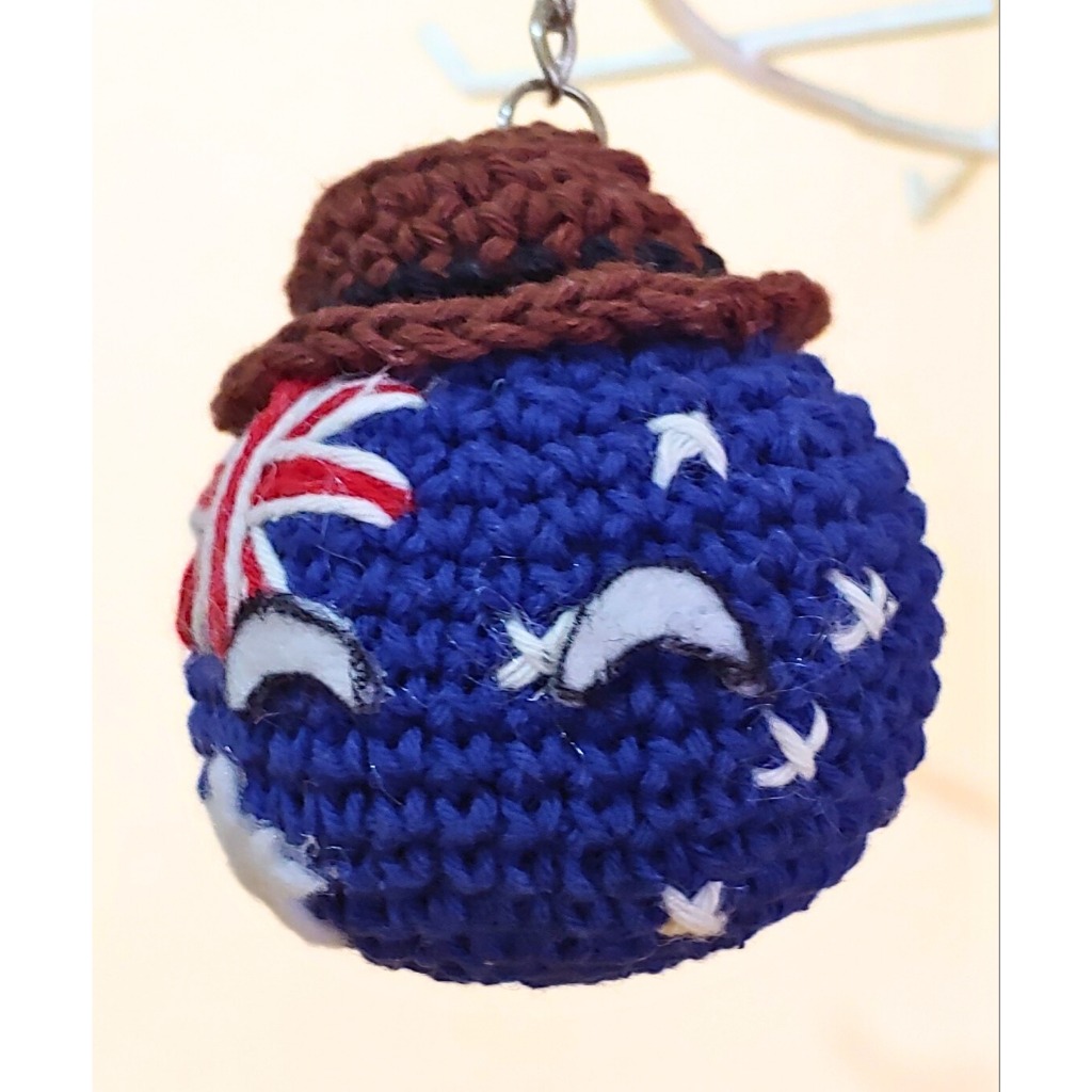 GANTUNGAN AMIGURUMI COUNTRY BALL KEYCHAIN - AUSTRALIA & OCEANIA