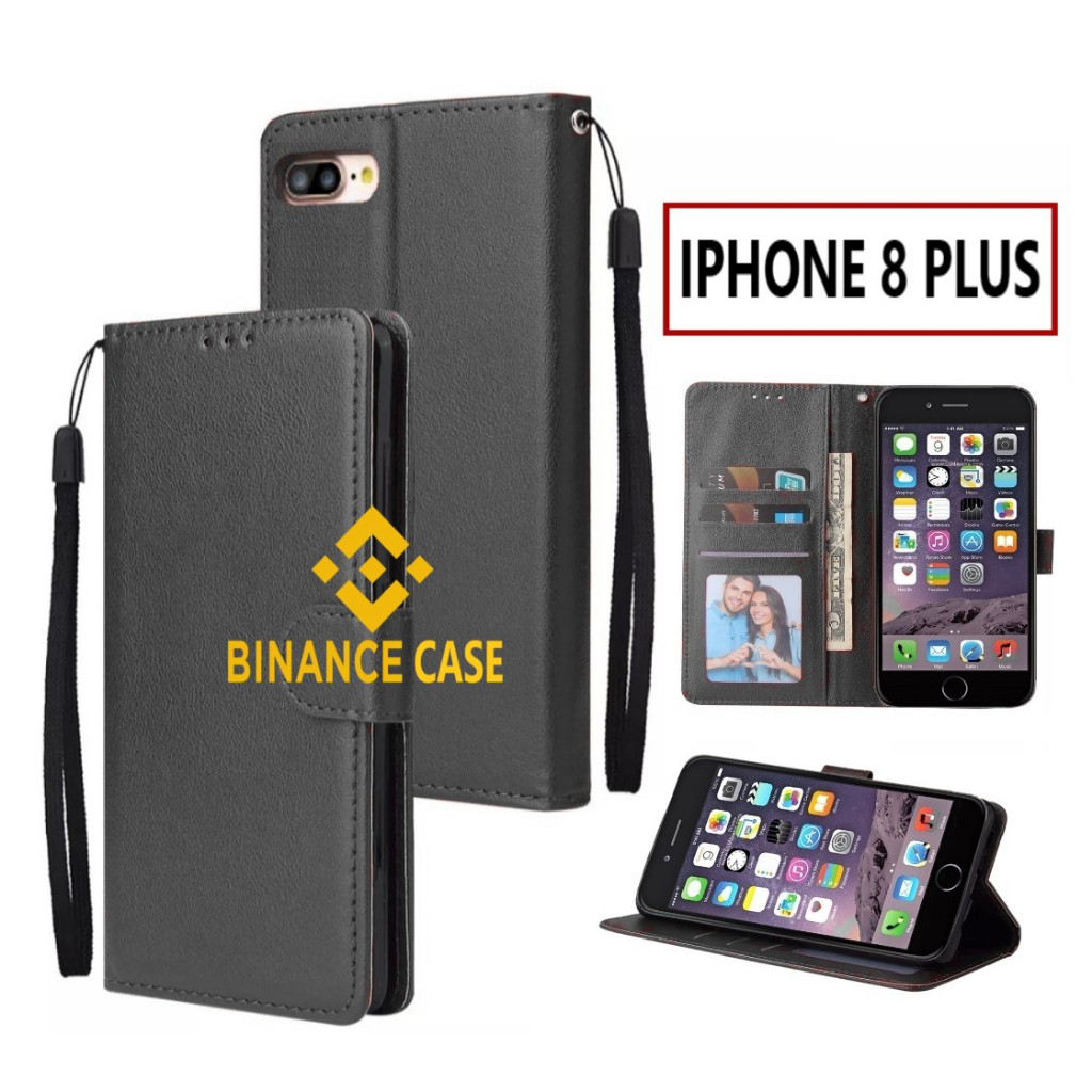 หนัง FLIP CASE IPHONE 8 PLUS CASE หนัง FLIP WALLET หนังพรีเมี่ยม OPEN-CLOSE CASE HP FLIP CASE IPHONE