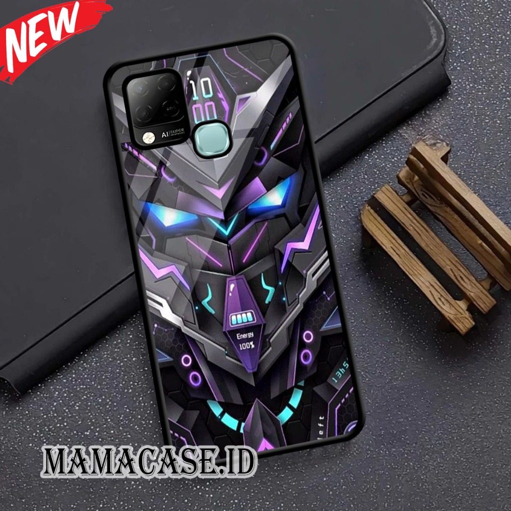 ปลอกเคลือบเงา INFINIX HOT 10S HOT 10 8 9 11 12i 12 PRO 20i 20S 20 5G Motif R0b0t ปลอก Hp Hardcase Gl
