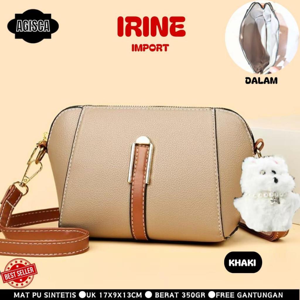 กระเป๋าสะพายข้างผู้หญิงนําเข้าล่าสุดของ GANTUNGAN Irine พร้อมที่แขวนฟรี