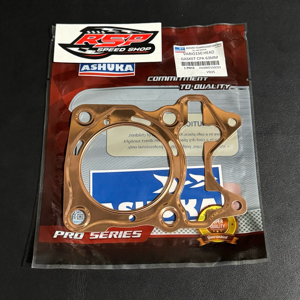 การบรรจุ PAKING BLOCK HEAD COPPER 63 MM VARIO 150 PCX 150 ADV 150 DIAMETER 63MM ORIGINAL ASHUKA