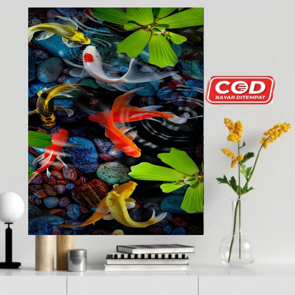 KOI FISH WALL DECORTATIONS 9/ KOI FISH WOODEN POSTERS/ KOI FISH WALL DISPLAYS/WALLDECOR/FISH โปสเตอร