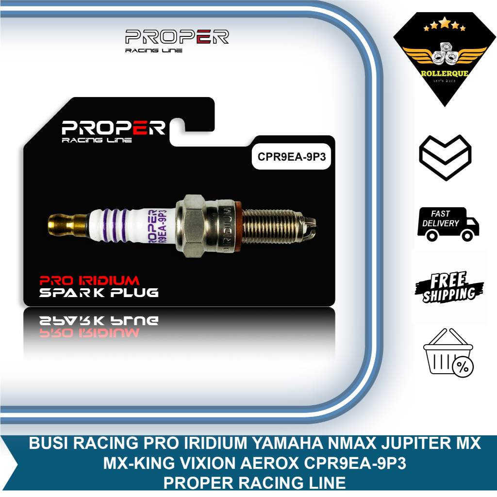 หัวเทียนอิริเดียม Pro Nmax Aerox Vixion Jupiter XSR WRR R MT 15 135 150 155 เก่าใหม่ CPR9EA-9 Proper