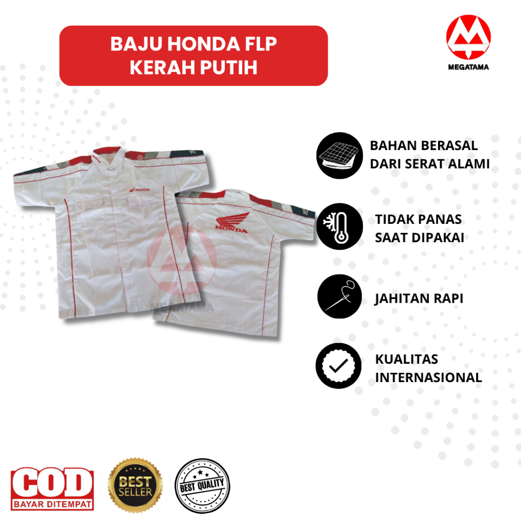 Honda Frontline People (FLP) Mens White Collar Uniform