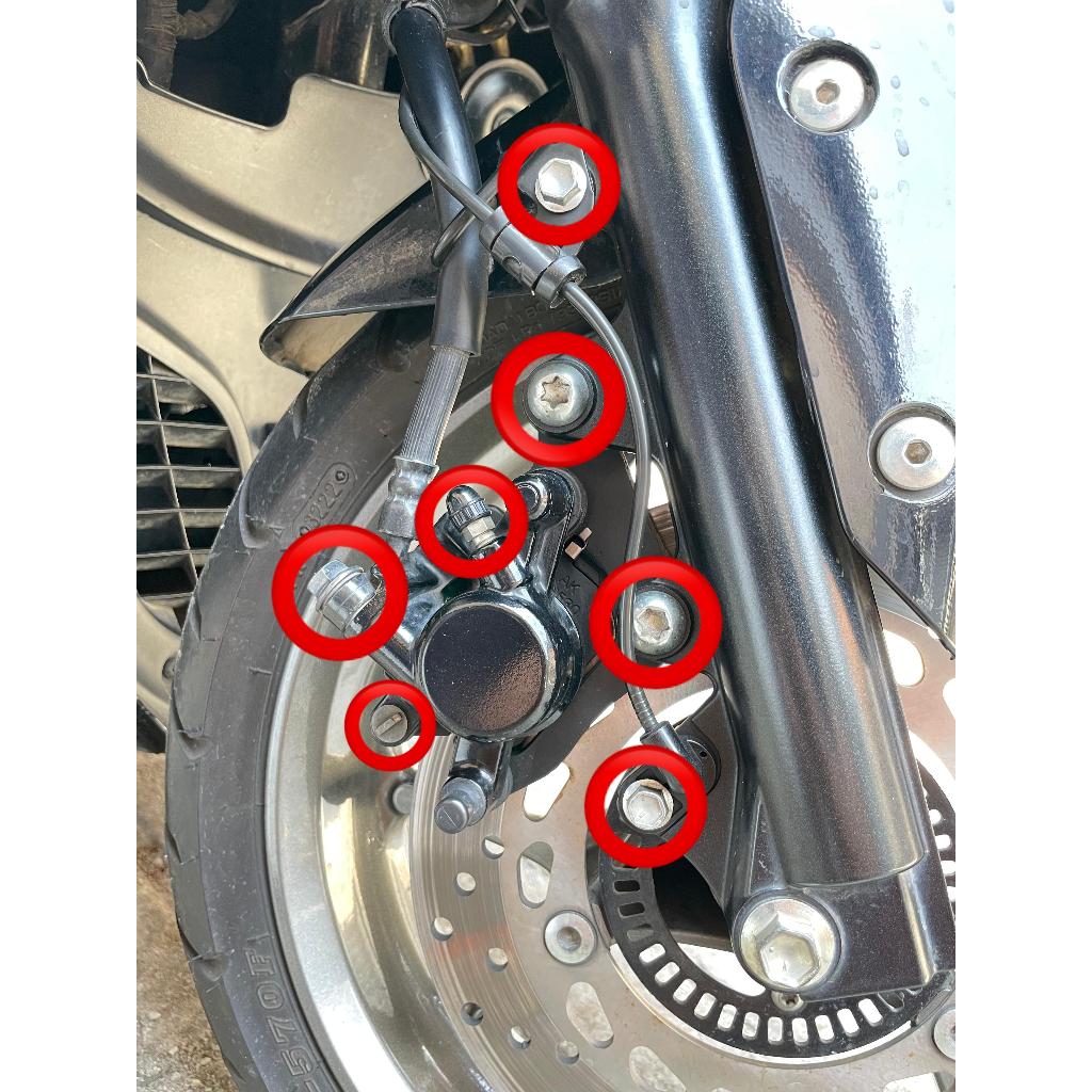 BRACKET + เบรค + SENSOR + BANJO + NEPEL + TOJOSAN FRONT CALIPER (7 BOLT) AEROX OLD N-MAX NMAX LEXI O