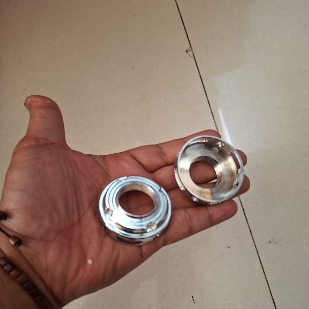 RX KING RX Z RXK STANLISE AS YAMAHA RX KING STANLISE FULL CROOM STEERING NUT SWEETENER