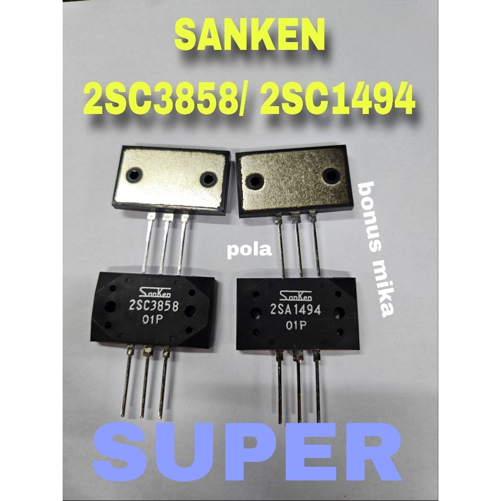 ทรานซิสเตอร์ SANKEN 4 ชุด 3858 1494 SUPER A1494 C3858