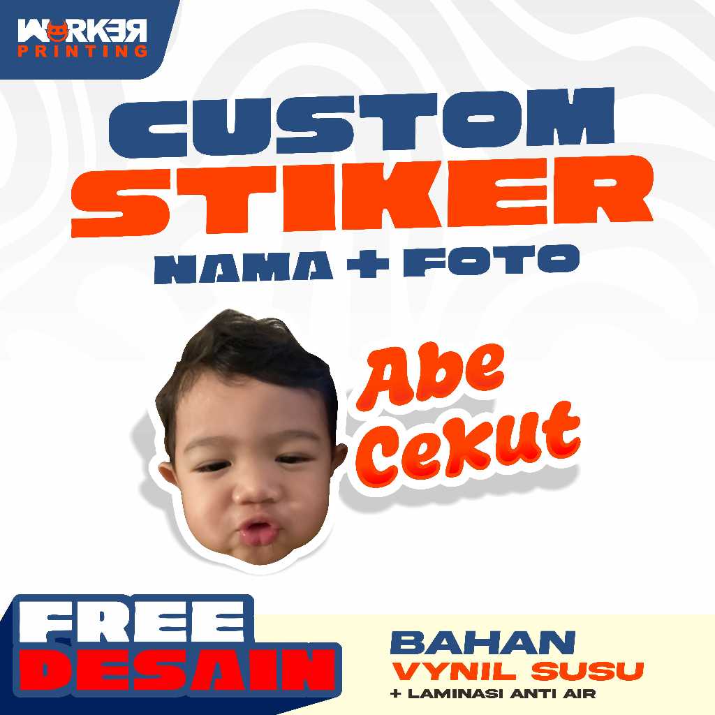 CUSTOM NAME + PHOTO STICKERS - การพิมพ์โลโก้