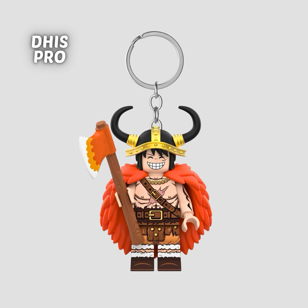 GANTUNGAN Dhis Project LEGO Minifigure Monkey D Luffy Elbaf & Gear Fourth พวงกุญแจ