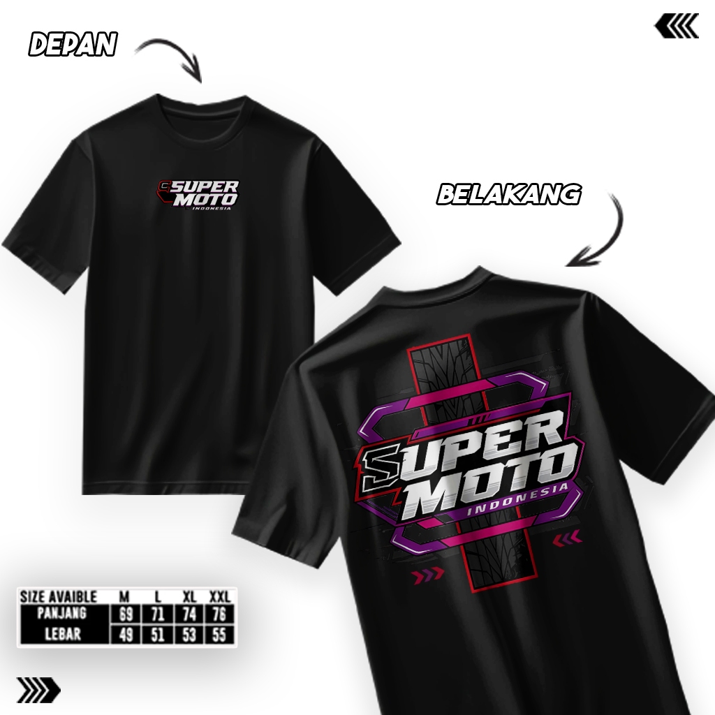 เสื้อยืด KATUN SUPER MOTO - เสื้อ SUPER MOTO - วัสดุกึ่งผ้าฝ้าย 30s ใส่เท่ - เสื้อผ้าผู้ชายและผู้หญิ