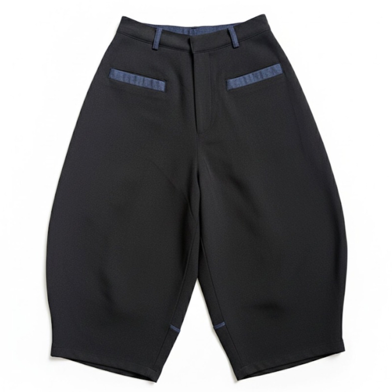 กางเกง Le Carnelian Black Jean Barrel