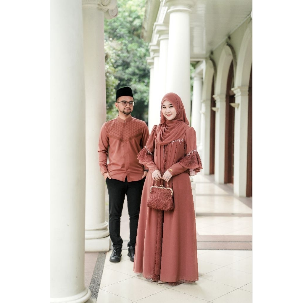 (HIJAB/KO/KIDS) ฟรี SARUNG/BAG/BROCH/ - PO LUXE HARMONY KAZAMI STORE - DRESS COUPLE SABIT EID 2026