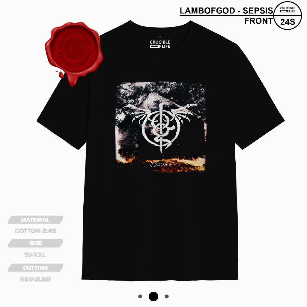 Lamb Of God Sepsis Tshirt Distro Band Metal Distro ใหม่ - CrucibleOfLife
