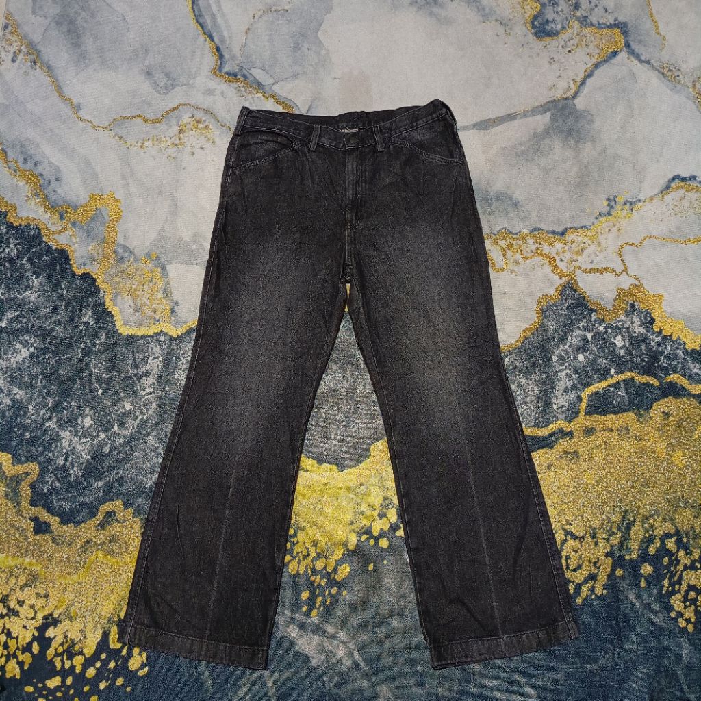 GU Semi Cutbray Baggy Jeans