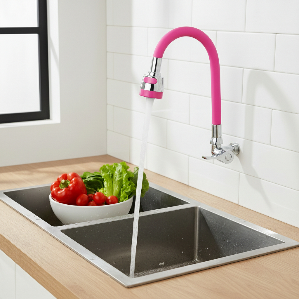 ยืดหยุ่นคอก๊อกน้ําล้างจานก๊อกน้ําห้องครัวยืดหยุ่นคอห่านก๊อกน้ํา 2 โหมด www