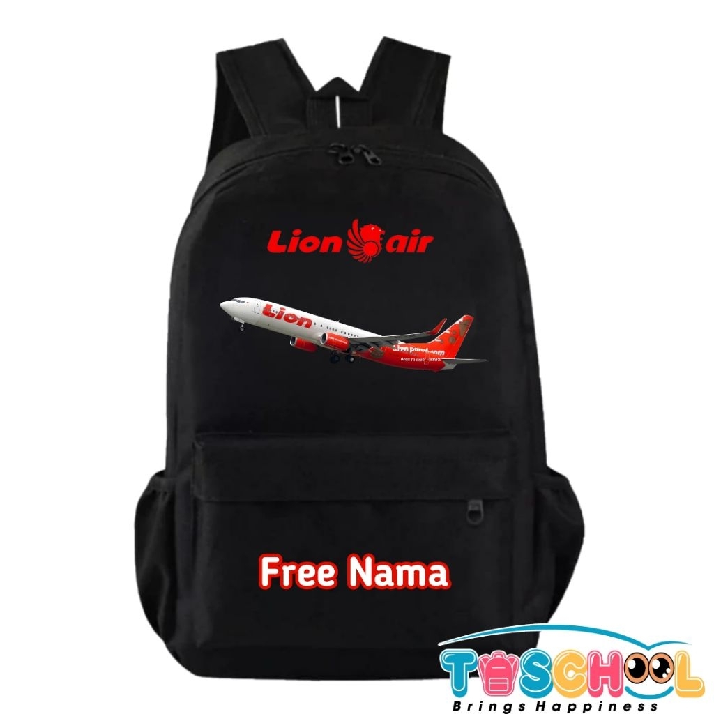 LION AIR PLANE KIDS BACKPACK ฟรีชื่อ