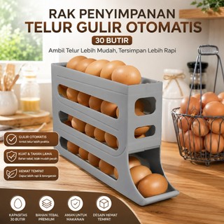 APEN Rak Penyimpanan Telur Gulir Otomatis 30 Butir Perlengkapan Dapur Barang Unik - WT-30