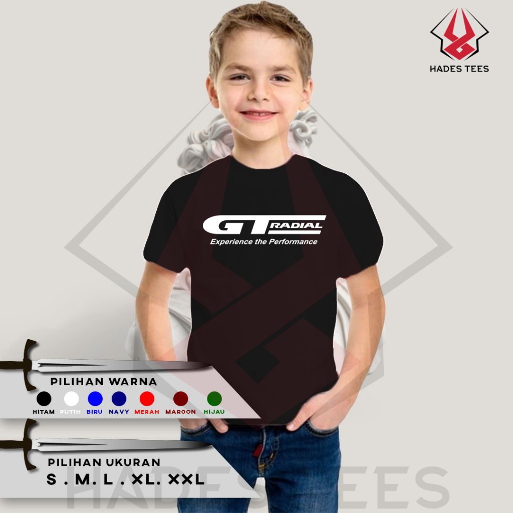 เสื้อยืดเด็ก GT RADIAL, เสื้อยืด Distro Combed 30S