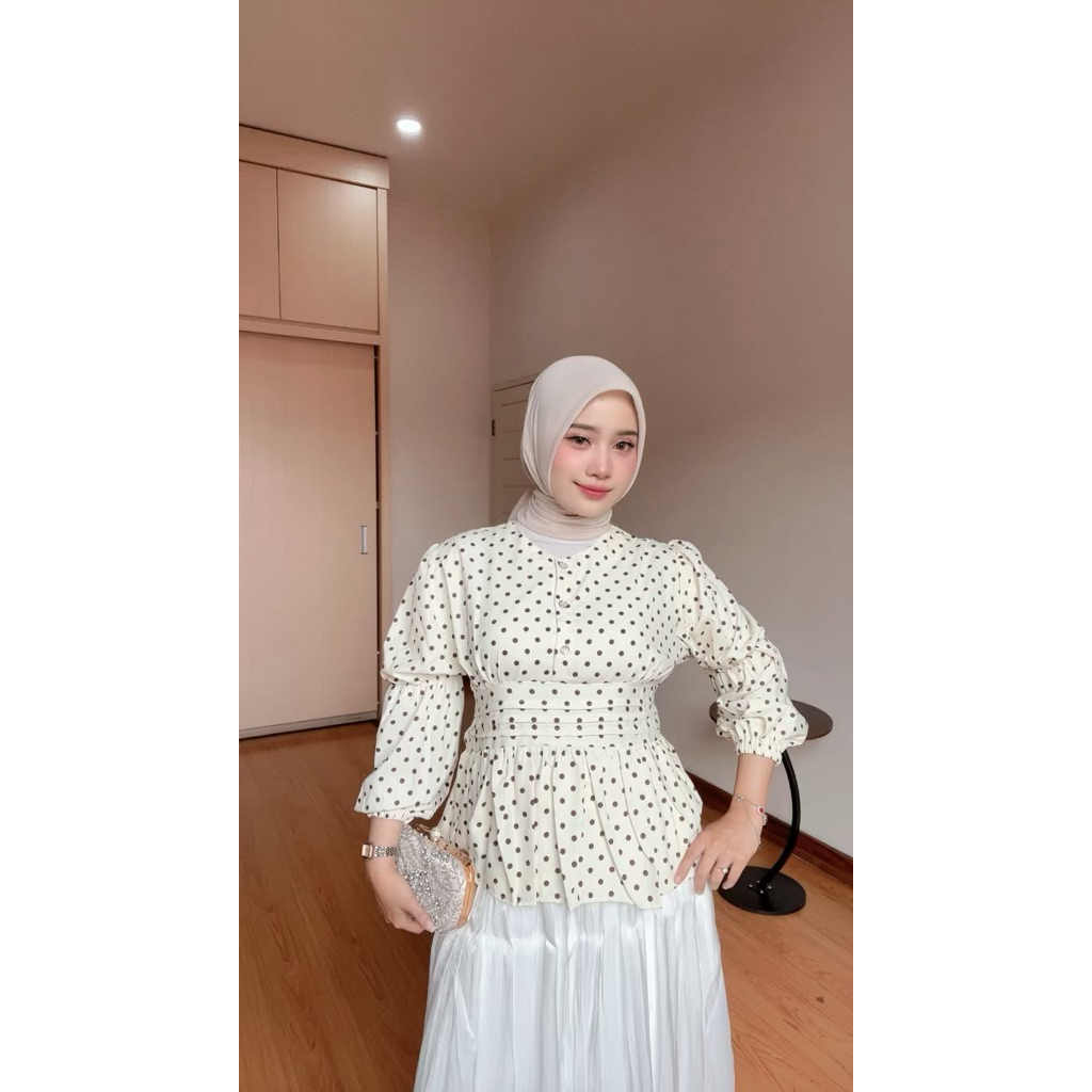 JAVANA POLKA BLOUSE*