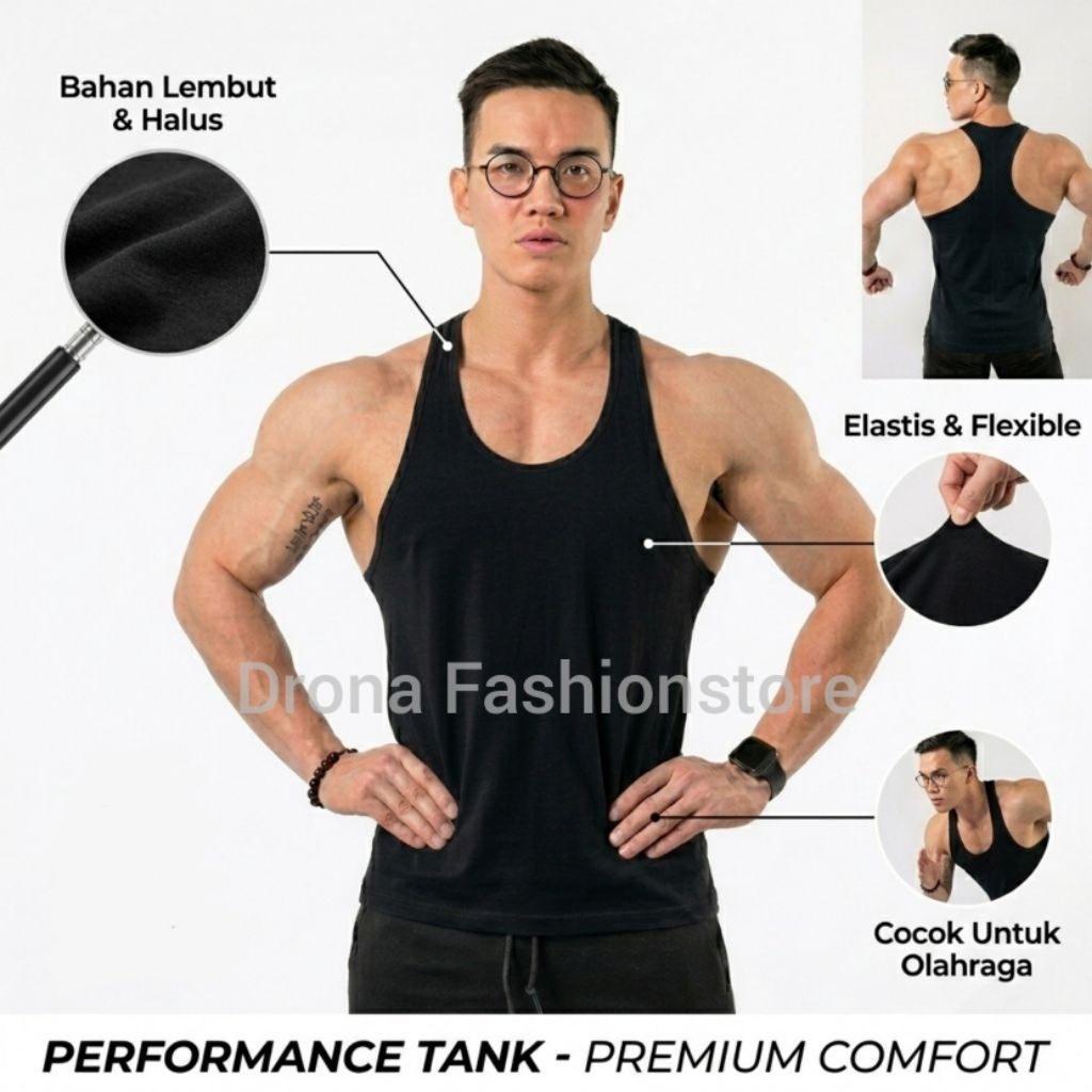 Plain Stringer เสื้อกล้ามสายเล็ก / Gym Fit Body Fitness Stringer เสื้อกล้าม