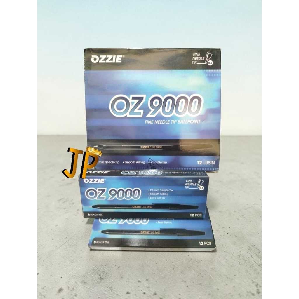 BALLPOINT ปากกามาตรฐาน Ozzie Oz 9000 BALLPOINT ปากกาหมึกสีดํา หมึกกึ่งเจล พรีเมี่ยม