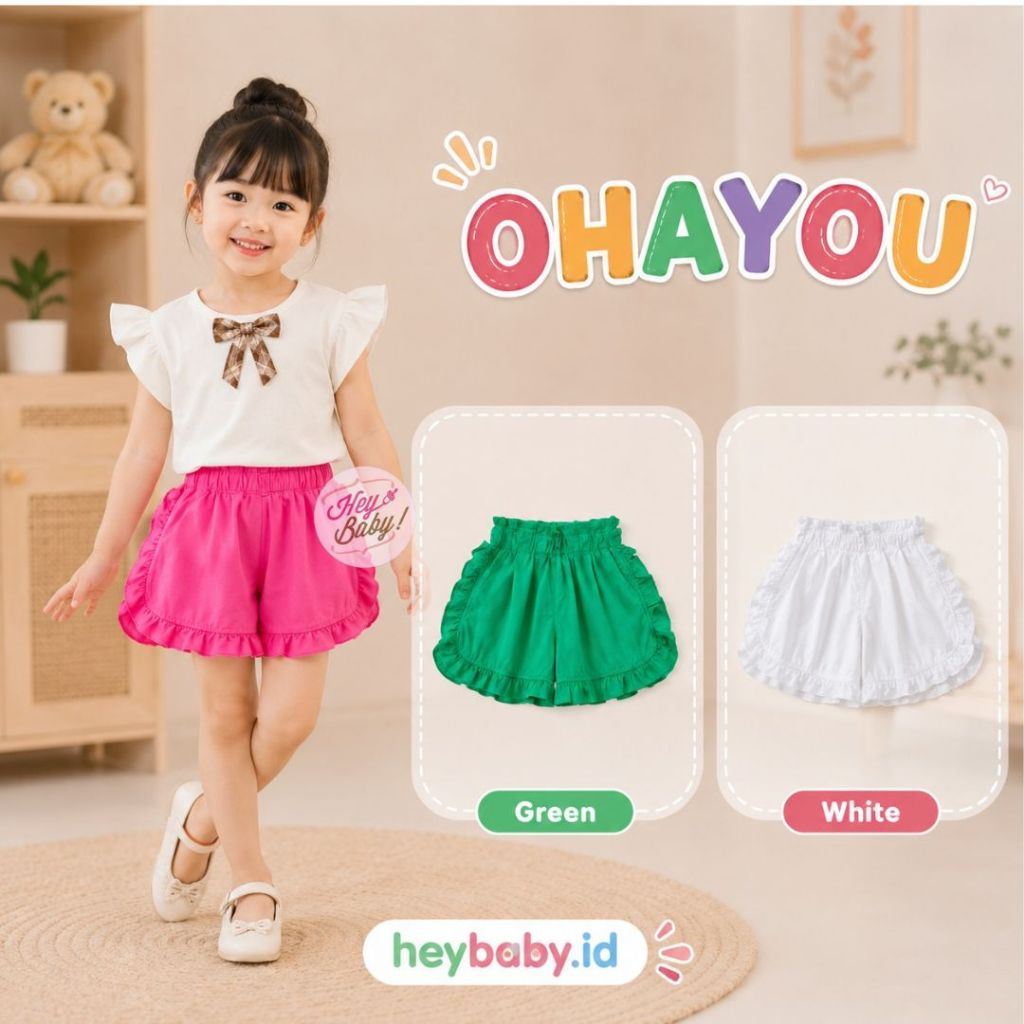 HEYBABY - OHYOU EBV Shortpants Casual Girls Ruffle Shorts