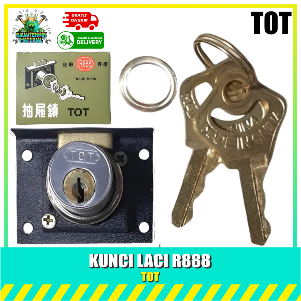 [PER 1 DOZEN] ล็อคลิ้นชักขนาดใหญ่ R888 / ล็อคลิ้นชัก R888 / ล็อคลิ้นชักตู้ TOT