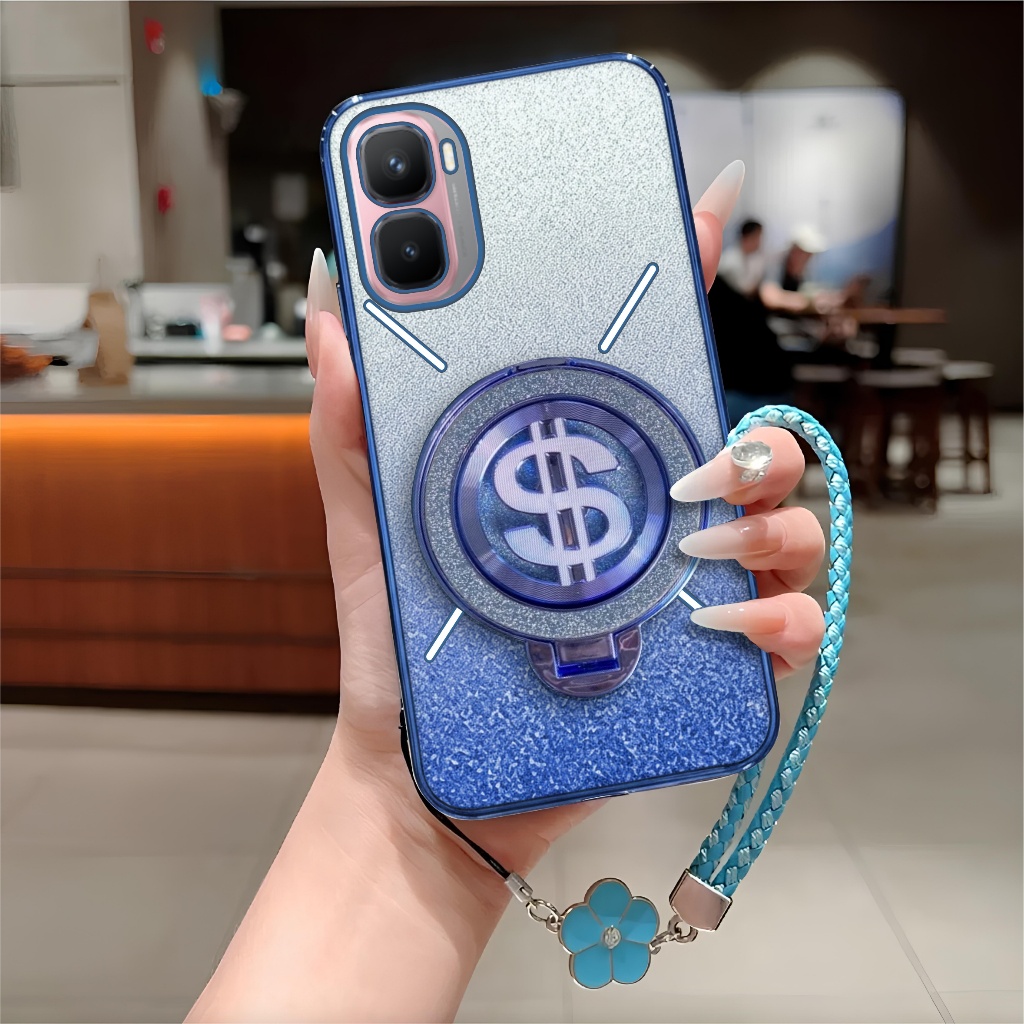 Softcase Infinix GT 50 Pro Glitter Dollar Ring Holder ฟรีเชือกเส้นเล็ก
