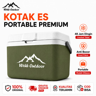 WTHB Outdoor Cooler Box Pendingin Kotak Beku Tetap Segar Wadah Serba Guna Tempat Penyimpanan Es Container Box Es