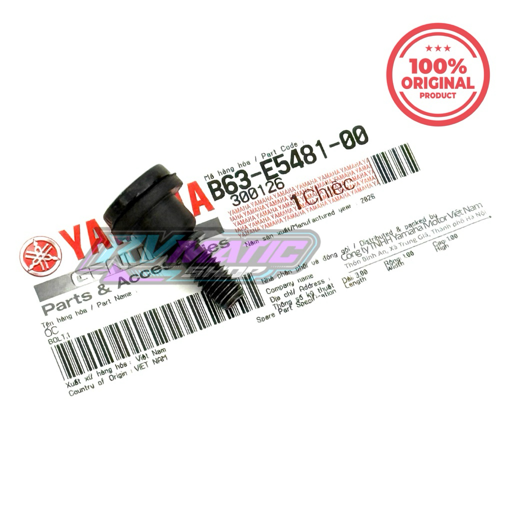(1PC) ฝาครอบ CVT CRANK BOLT NMAX AEROX LEXI MIO SOUL FINO CARBON ORIGINAL YAMAHA ของแท้ PART (B63-E5