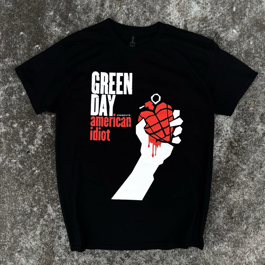 GREEN DAY - AMERICAN IDIOT TSHIRT สีดํา