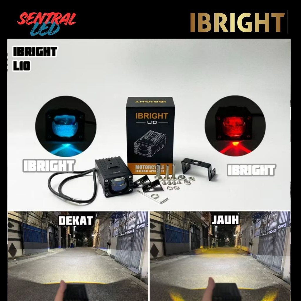 IBRIGHT L10 Mini Bilded สปอตไลท์อลูมิเนียมเต็มรูปแบบพร้อมพัดลมระบายความร้อนกันน้ํา