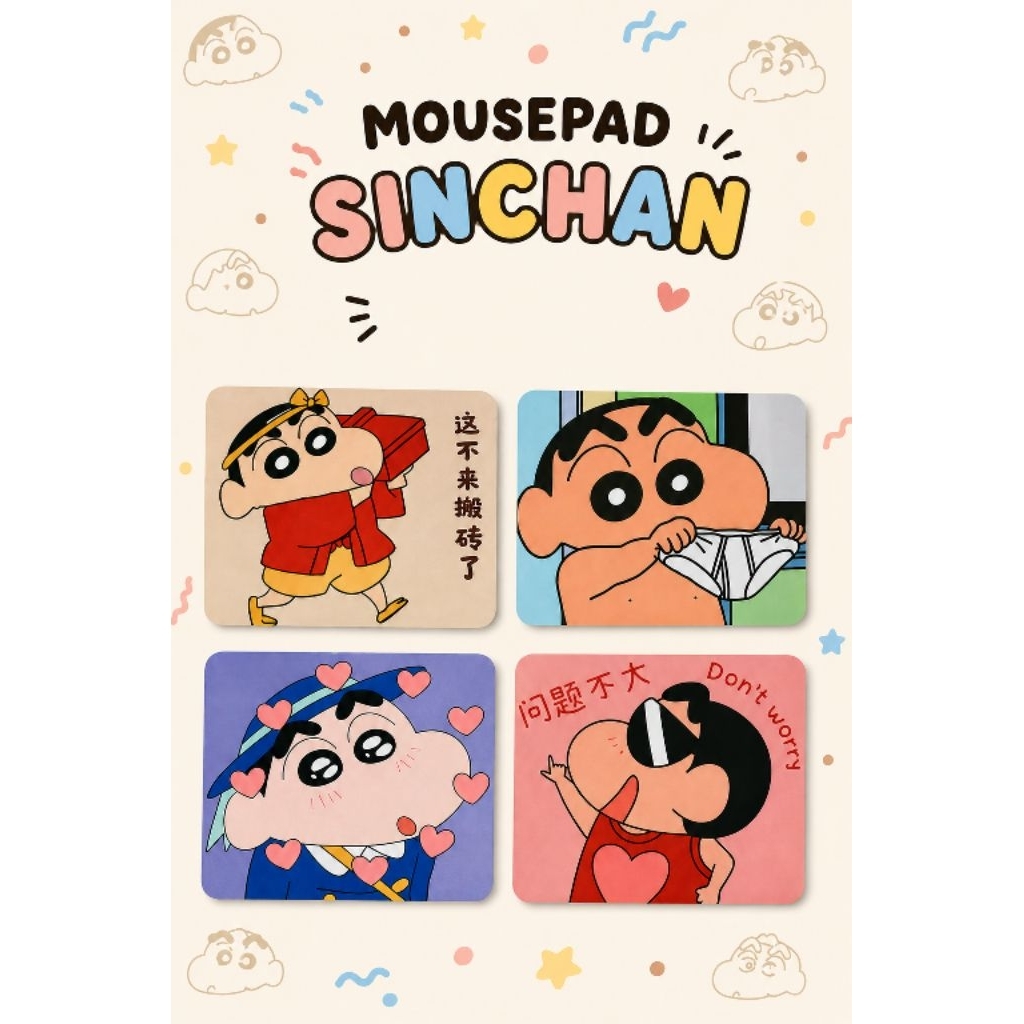 CUTE SINCHAN CHARACTER MOUSEPAD