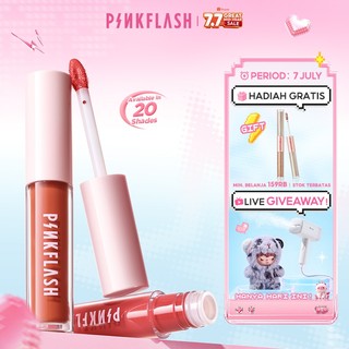 PINKFLASH Matte Lipstik Lembut Tahan Lama Pelembab Pigmentasi Tinggi 21 Colors