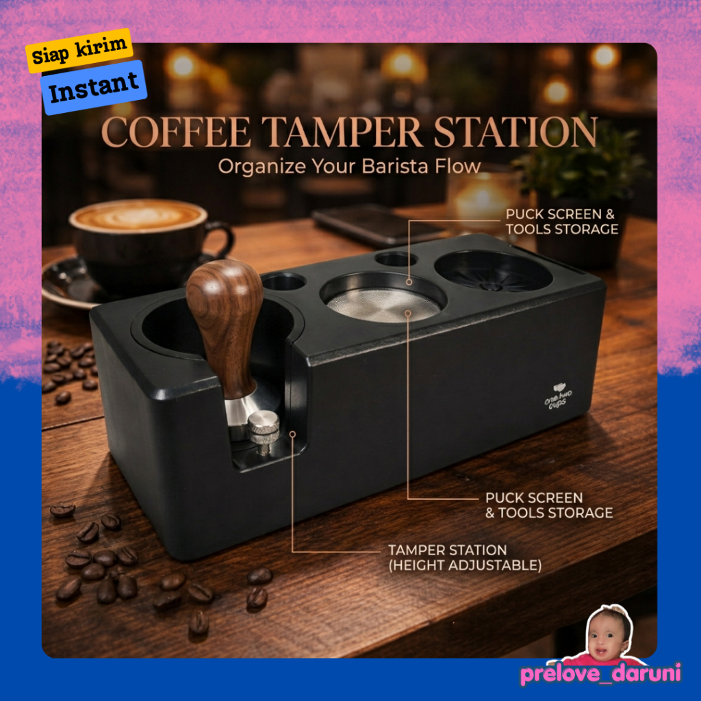 [ORIGINAL] สถานีงัดกาแฟหนึ่งสองถ้วย Espresso Portafilter 245 x 100x77mm - AK345 - สีดํา