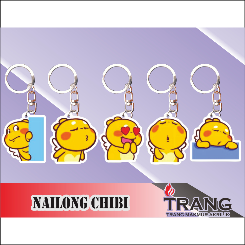 GANTUNGAN Chibi Nailong พวงกุญแจอะคริลิค / พวงกุญแจอะคริลิค Chibi Nailong