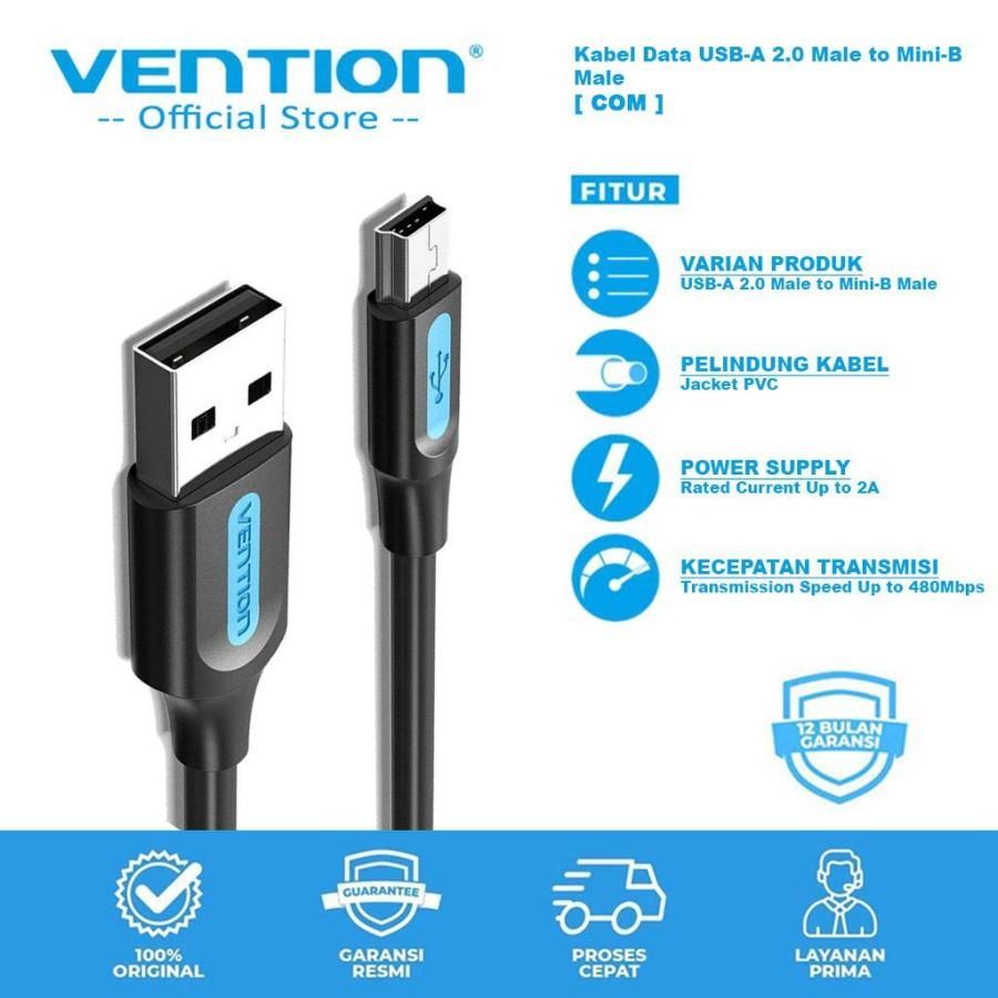 Vention 5 Pin Mini USB 2.0 Data Cable / USB A 2.0 to Mini USB Type B Cable - COM